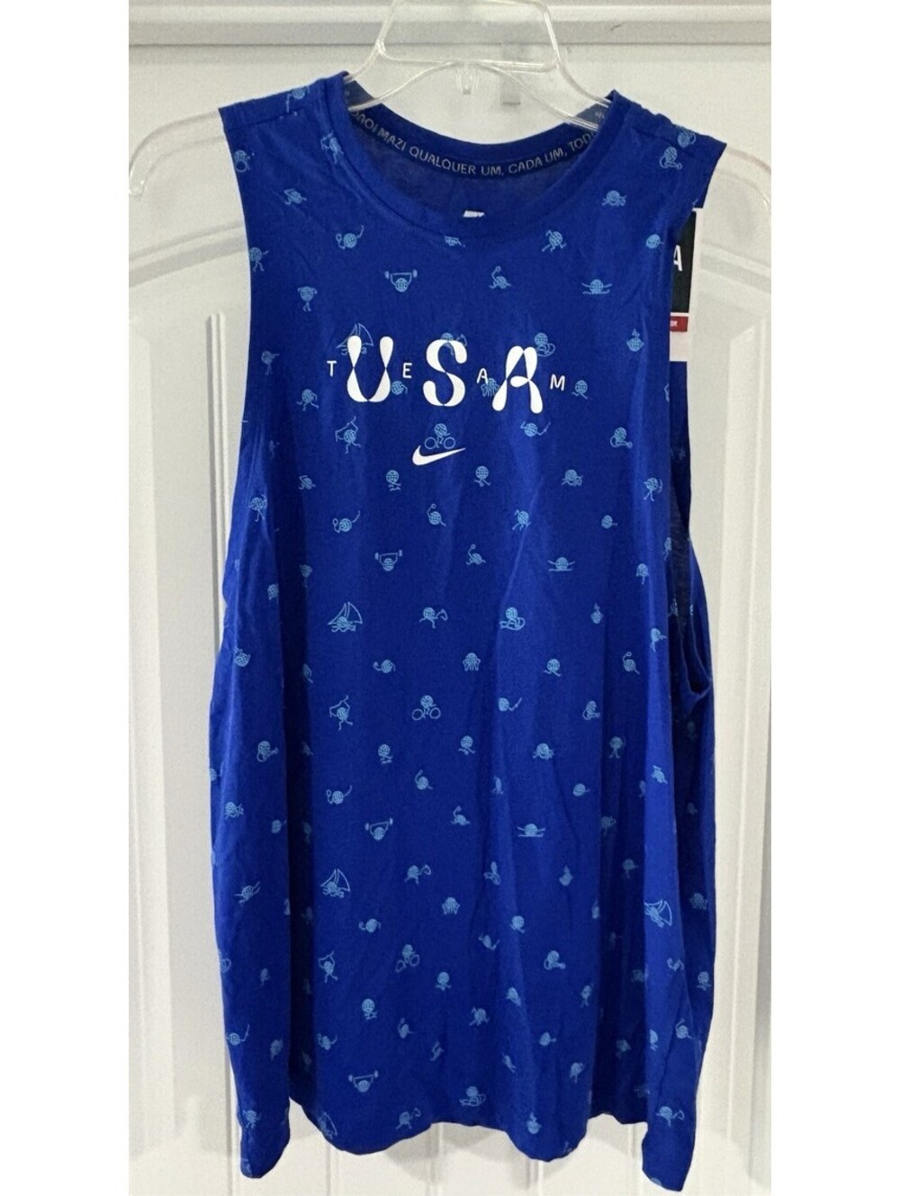 Nike Team NWT Women’s Size Large USA Club Tank Top Blue FZ3384-417